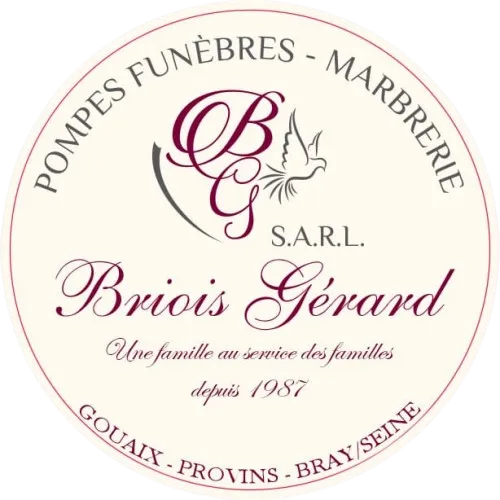Logo rond des Pompes Funèbres Marbrerie Briois Gérard